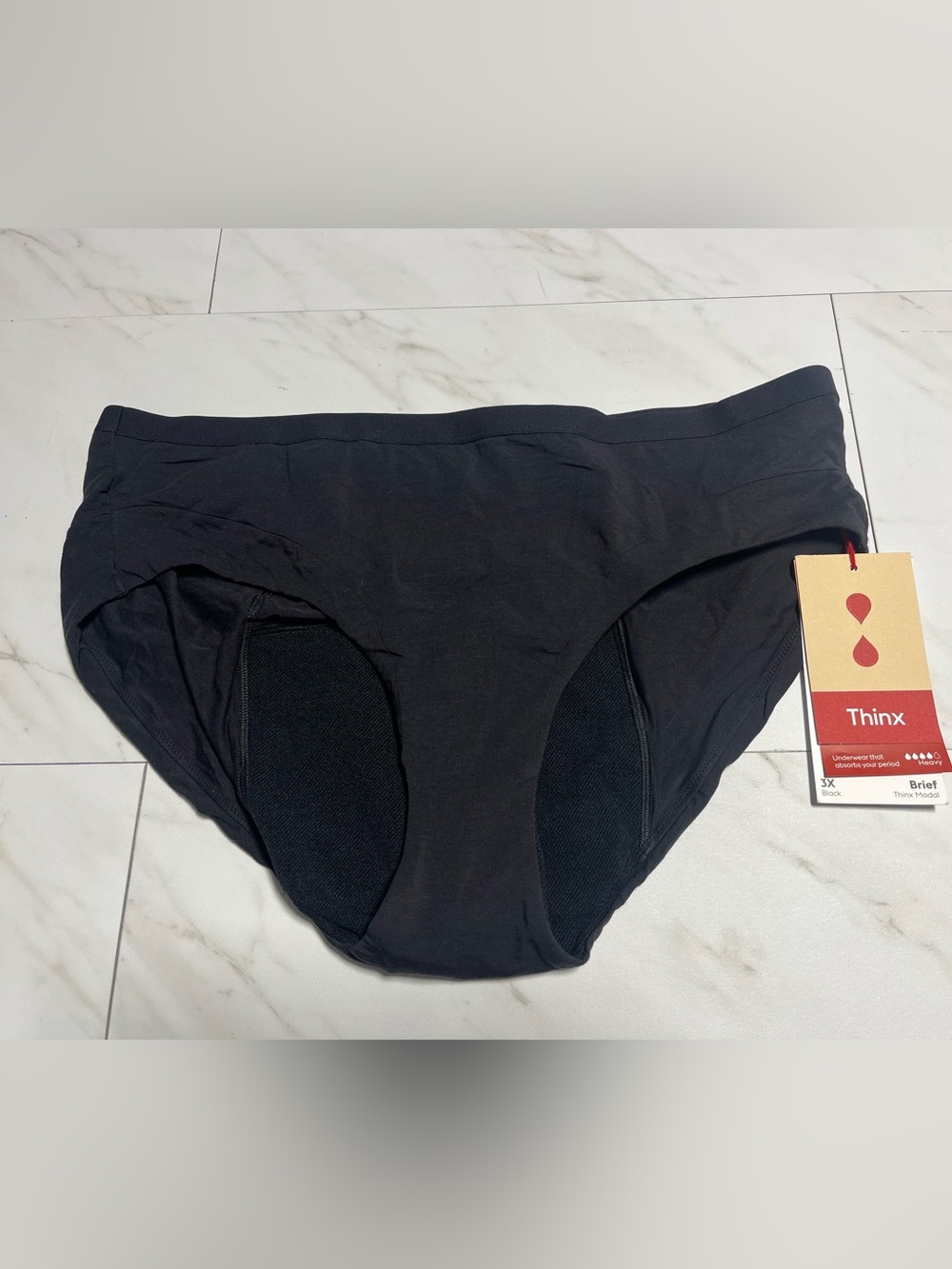 NWT Thinx Modal Blend Brief Heavy Flow Period underwear size 3X